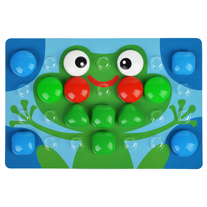 Мозаика для самых маленьких (39 фишек, 6 цветов, 8 картинок, смайлик в подарок)