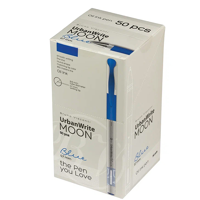 Ручка "UrbanWrite.Moon" с чернилами на масляной основе 0.7 мм, синяя