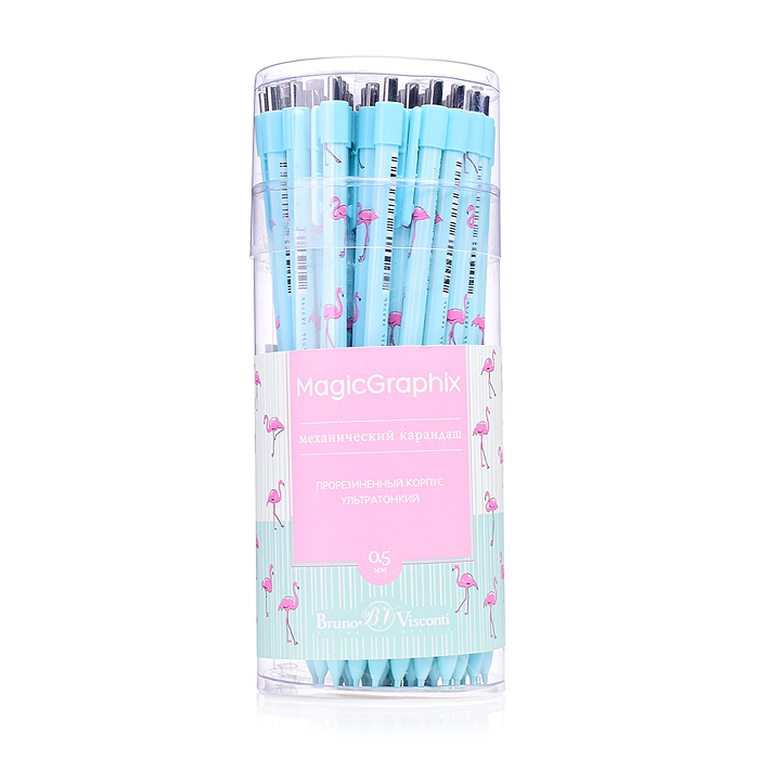 Карандаш механический "MagicGraphix. Фламинго. Паттерн" 0.5мм
