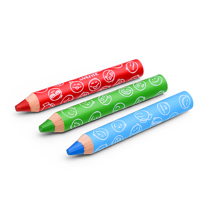 Карандаши цветные "Jumbo 3 in 1" 06 цветов, супер мягкие, с акварельным эффектом