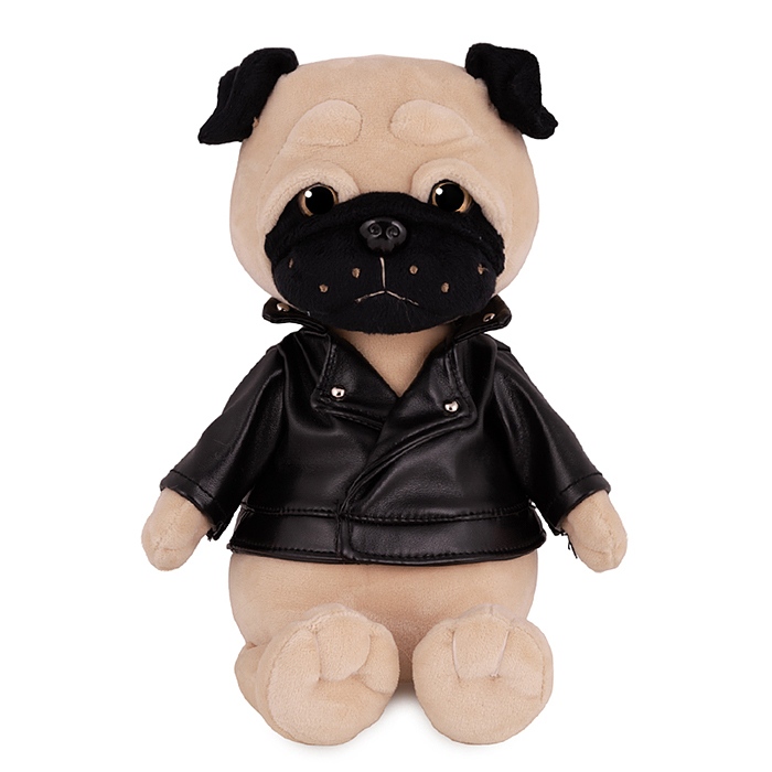 Фото к товару Мопс Мопси в Кожаной куртке, 20 см, в коробке Мопс Мопси в Кожаной куртке, 20 см, в коробке