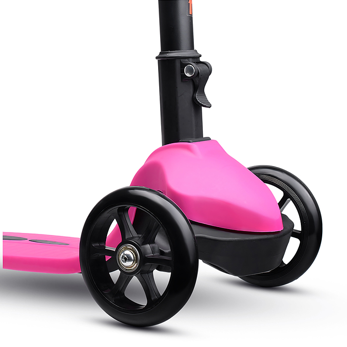 Самокат трёхколёсный R0205 ROCKET колёса PU, цвет розовый