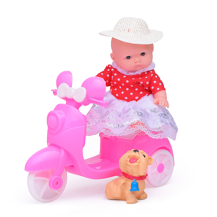 Кукла HB98-75A с мотоциклом и аксессуарами, пакете