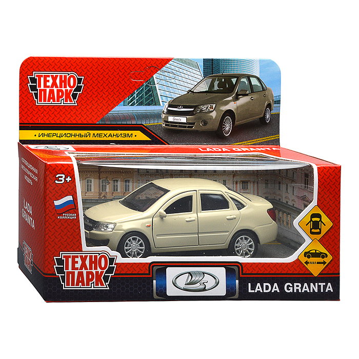Фото к товару Машина металл LADA granta 11,5 см, (двери, инерц, бежевый,) в коробке Машина металл LADA granta 11,5 см, (двери, инерц, бежевый,) в коробке