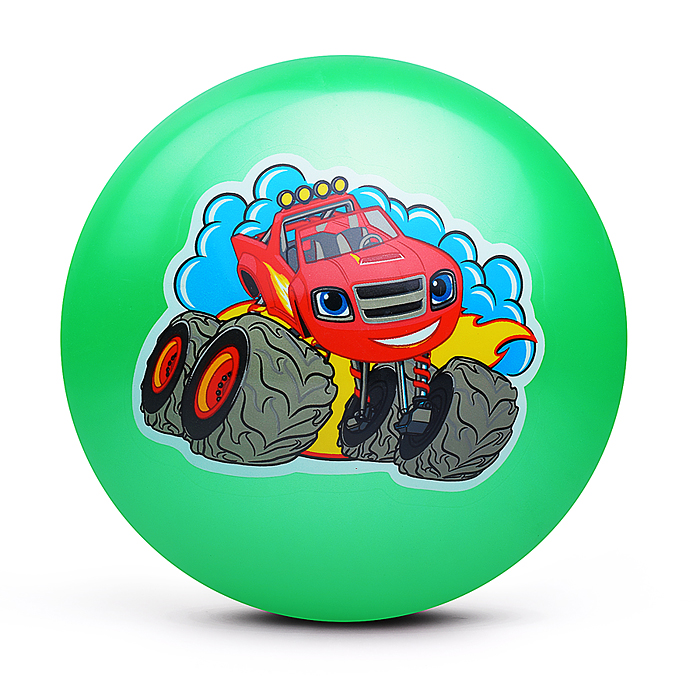 Фото к товару Мяч пвх 23 см "Вспыш" с наклейкой, в сетке Мяч пвх 23 см "Вспыш" с наклейкой, в сетке