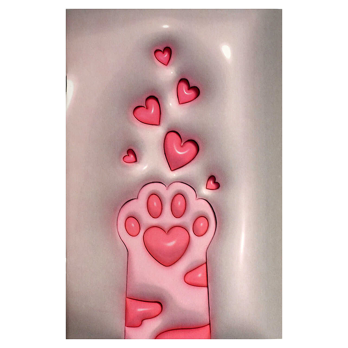 Тетрадь 32 л. клетка "3D-Лапка" 141х215 мм, А5 мягкий переплёт, дизайнерский блок