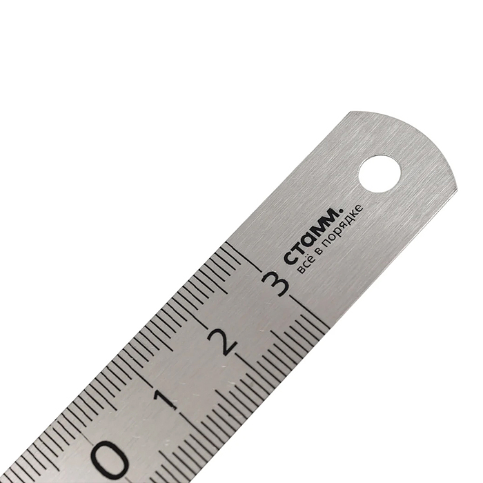 Фото к товару Линейка 15см стальная, ПВХ чехол с европодвесом Линейка 15см стальная, ПВХ чехол с европодвесом