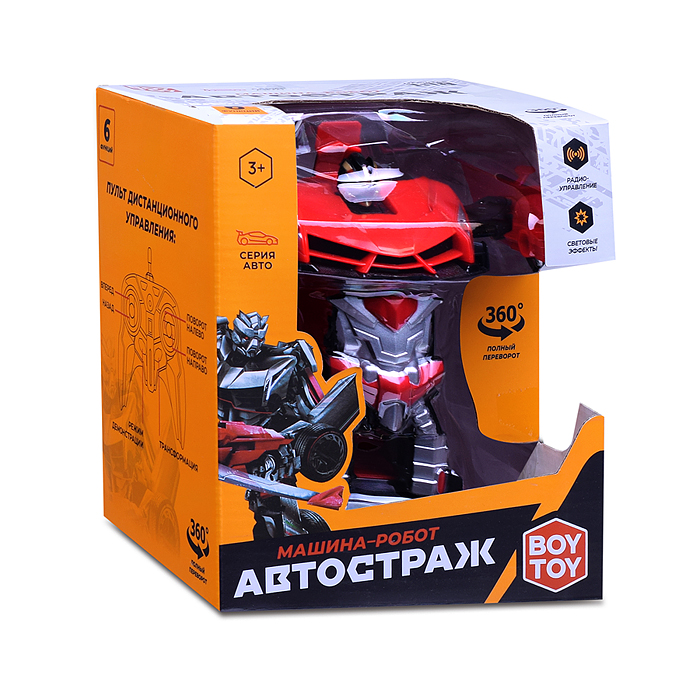 Машина-робот BT0035-3 "Автостраж- Гром" на р/у ,27 MHz, в коробке