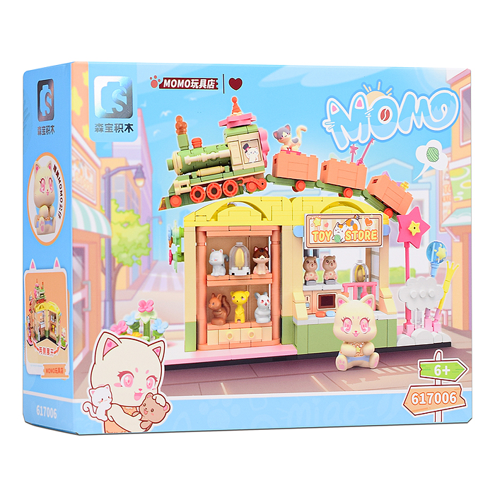Конструктор 617006 "Магазин игрушек Momoland MOMO" в коробке