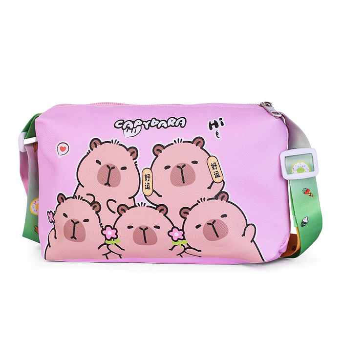 Сумочка детская 00-6747 "Дружные капибары" 19*14*6 см.
