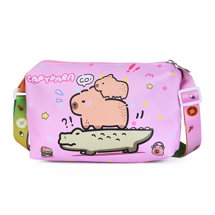 Сумочка детская 00-6747 "Дружные капибары" 19*14*6 см.