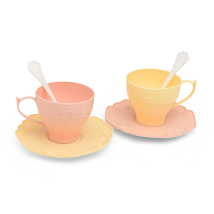 Набор для песка (3 формочки, лопатка, 2 чашки, 2 блюдца, 2 ложки). Серия "Эстетика"