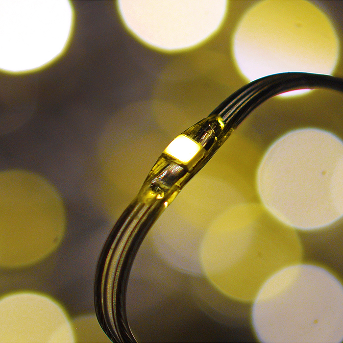 Электрогирлянда светодиодная Роса, 10 м, 100 ламп, теплый