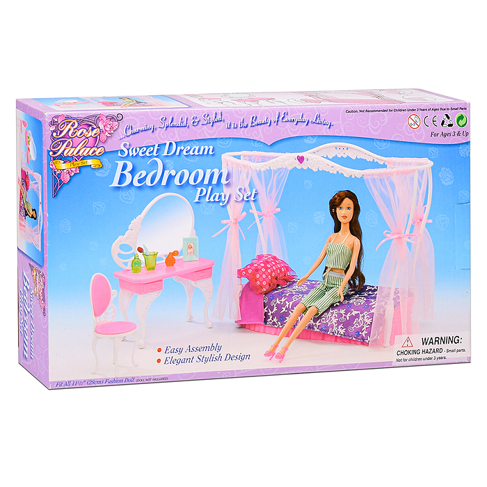 Набор мебели для кукол 2624 "Спальная комната" в коробке