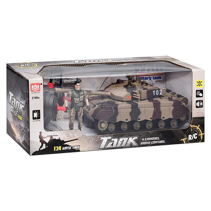 Танк AKX540-2 "Батл" р/у, в коробке