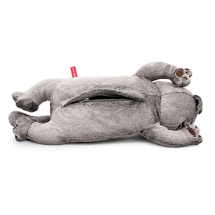 Кот Басик сонный с карманом на молнии (пижамница), 50 см