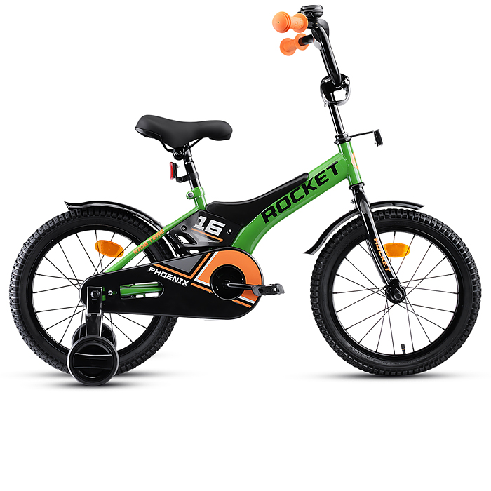 Велосипед 16" Rocket Phoenix, цвет зеленый Велосипед 16" Rocket Phoenix, цвет зеленый
