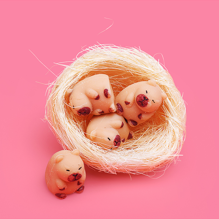 Игрушка -антистресс 00-6685 "Капибарки в корзинке"