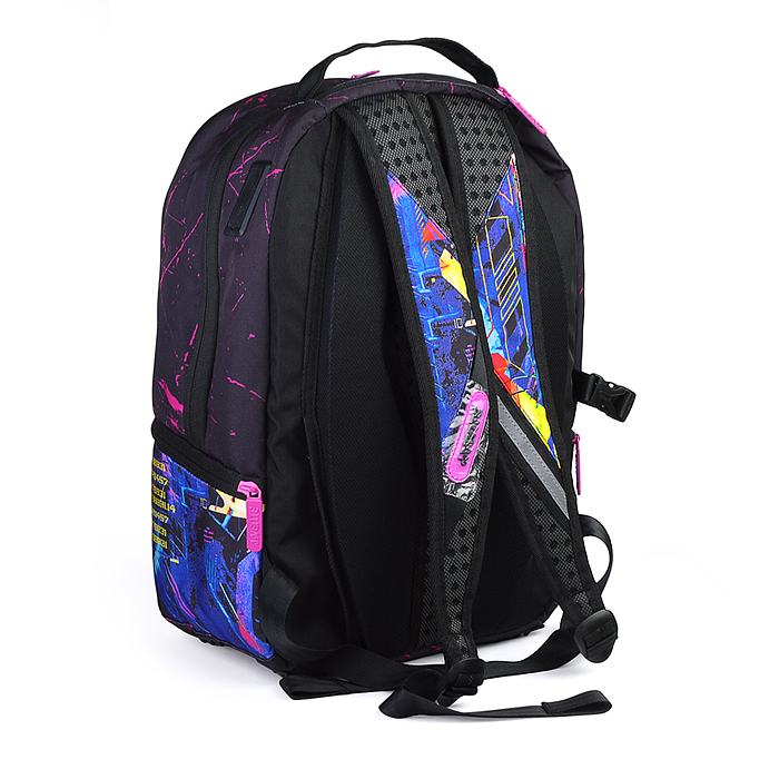 Рюкзак "Label. Cyber Cat" подростковый 39x30x17 см (19 л) вес 750 г, эргономичная вентилируемая спин