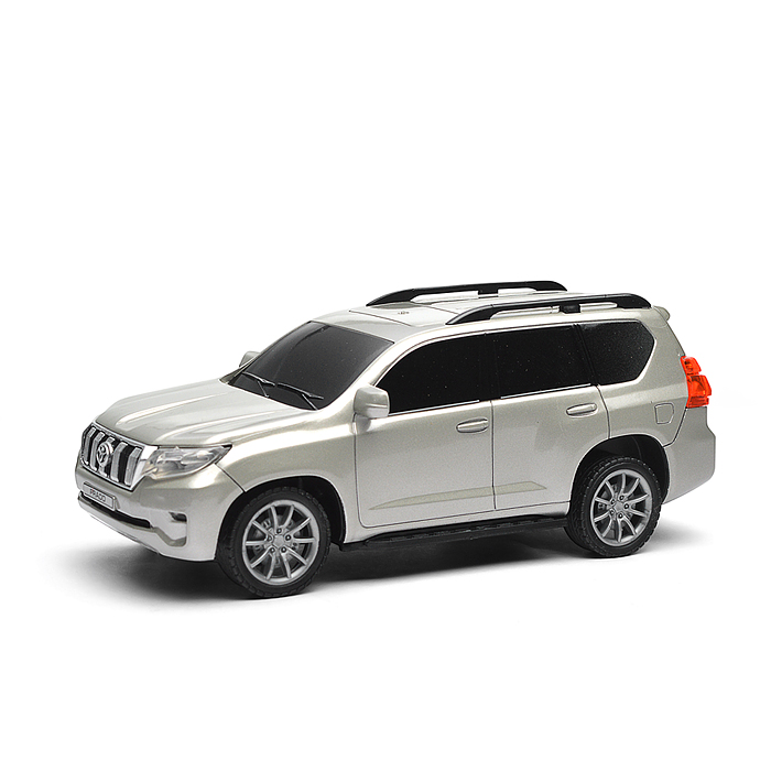 Машина р/у Toyota Prado свет, 19 см, ,серебр, в коробке