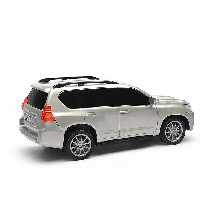 Машина р/у Toyota Prado свет, 19 см, ,серебр, в коробке