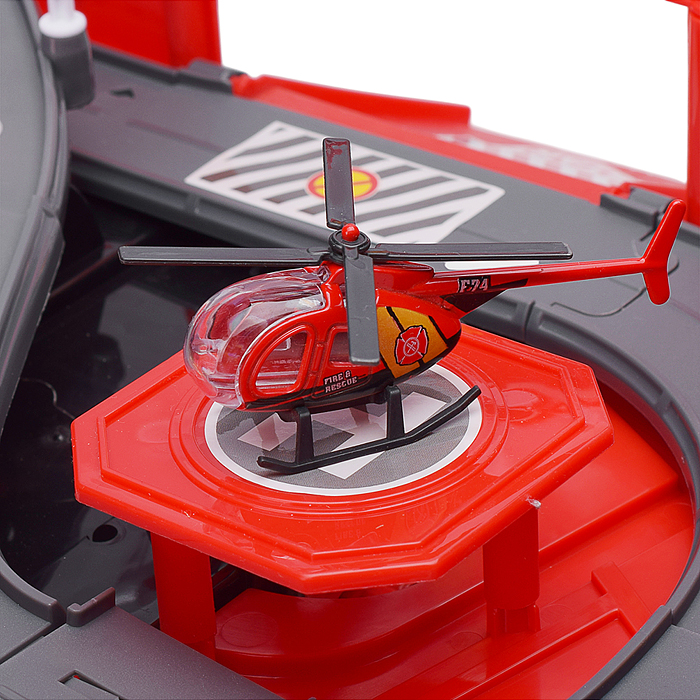 Парковка-машина 660-A260 "Пожарная часть" в коробке