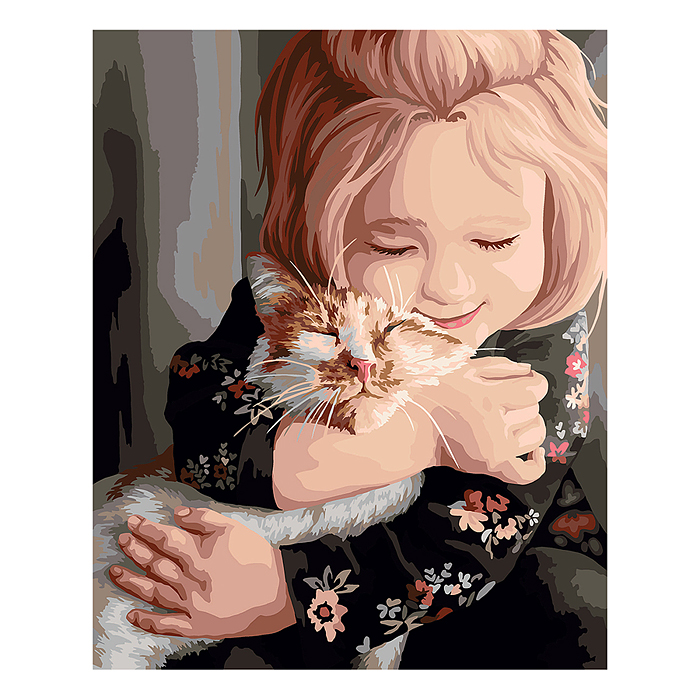 Набор для раскрашивания по номерам 50х40 "Детские объятия"