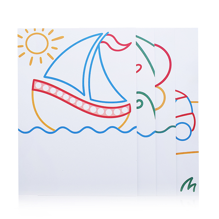 Набор пальчиковых красок "Кроха" 4 цв. с аксессуарами "Первые краски малыша"