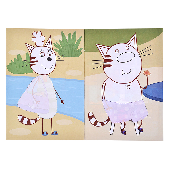 Книга три кота Приклей-ка " Осьминожка "