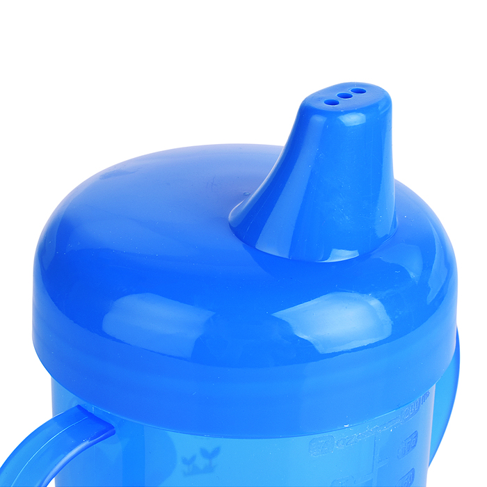 Поильник-непроливайка с жестким носиком, с ручками, ассорти, 200 мл, 5+, 1шт.