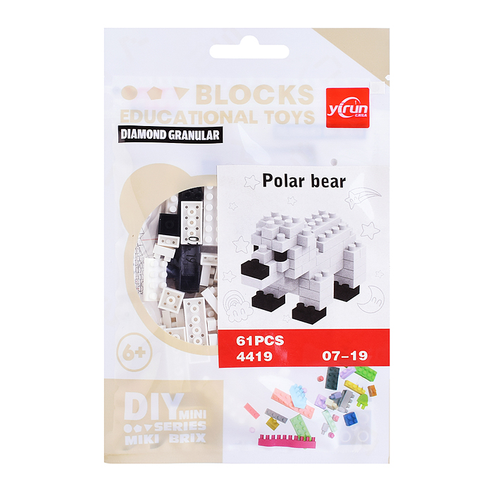 Конструктор 4419 "Животные" в ассортименте, в пакете