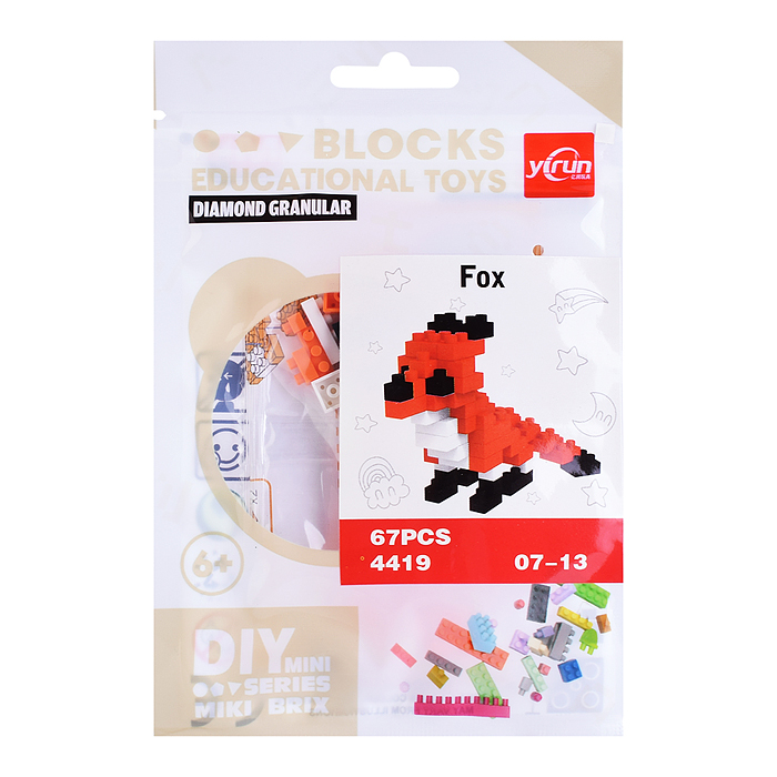 Конструктор 4419 "Животные" в ассортименте, в пакете