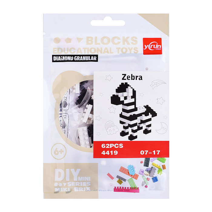 Конструктор 4419 "Животные" в ассортименте, в пакете