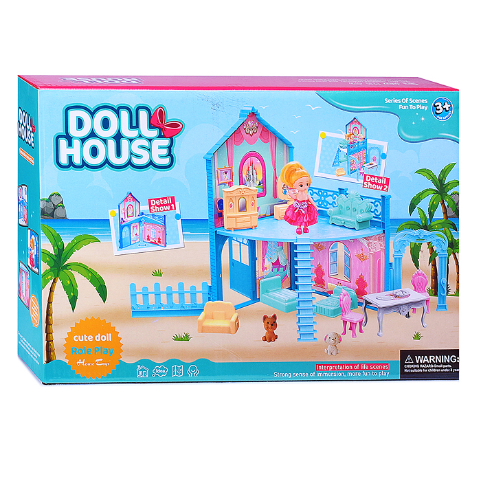 Дом для кукол 556-98 "Пляжный коттедж" в коробке