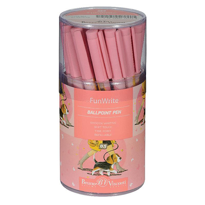 Ручка "FunWrite. Городская прогулка. Бигль" шариковая, 0.5 мм, синяя