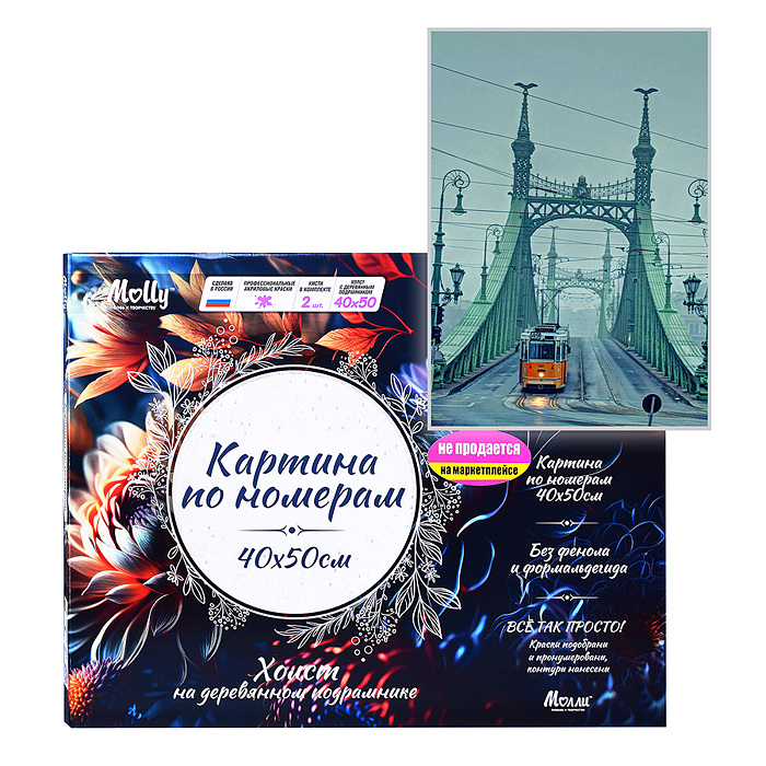Картина по номерам 40х50 "Будапешт. Мост свободы" (12 цв.) 