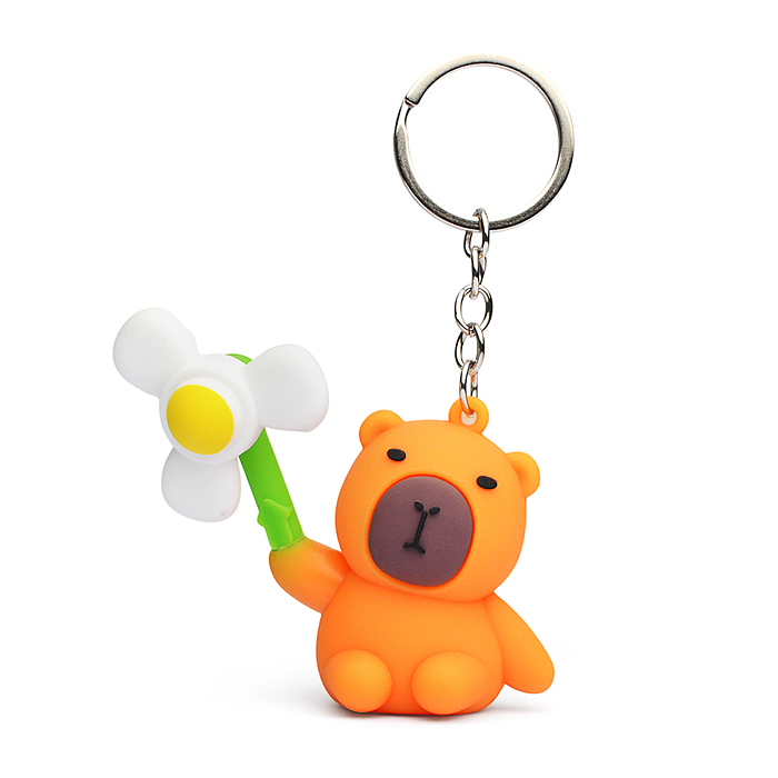 Фото к товару Игрушка-брелок 00-5656 "Капибара с вращающимся веером" Игрушка-брелок 00-5656 "Капибара с вращающимся веером"