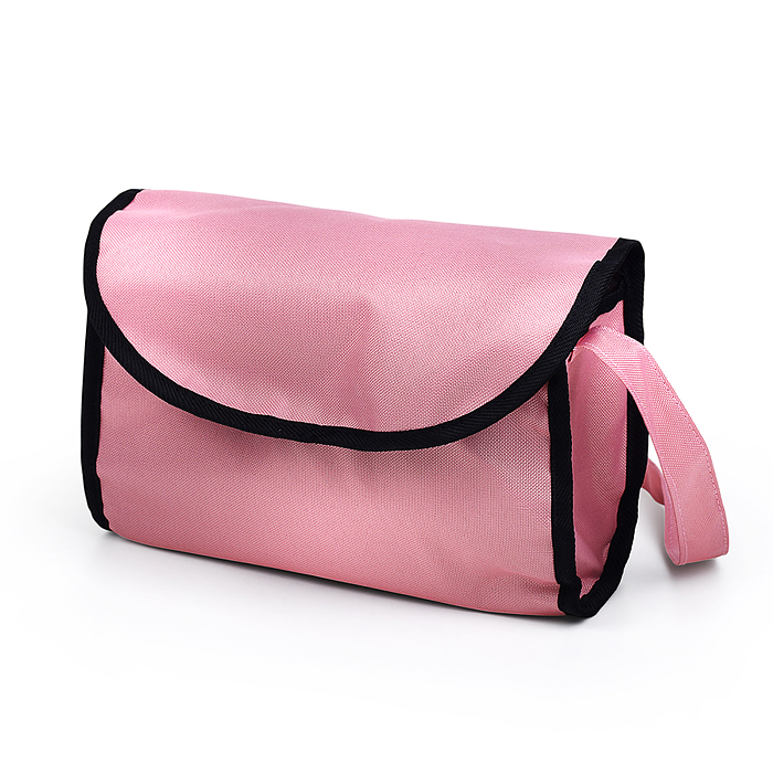 Коляска для кукол 9325B металлическая, складная, прогулочная с капюшоном и корзиной, цвет розовый