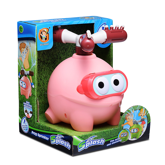 Игрушка - брызгалка YG19R "Пучеглазик", для подключения к водному шлангу, в коробке
