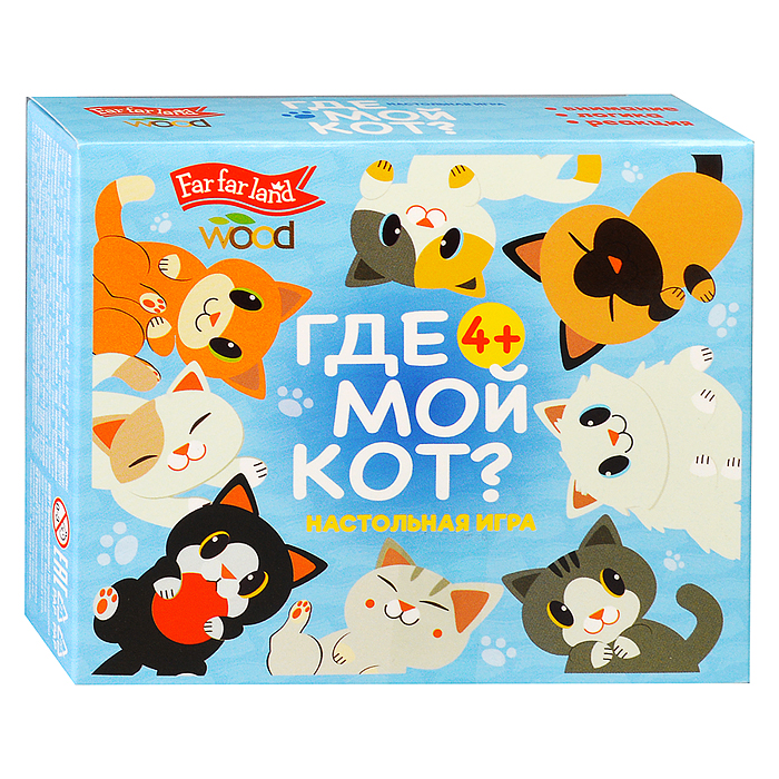 Игра настольная деревянная "Где мой кот?" Far farland Wood