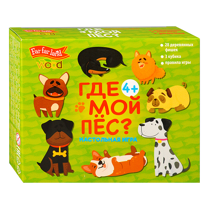 Фото к товару Игра настольная деревянная "Где мой пёс?" Far farland Wood Игра настольная деревянная "Где мой пёс?" Far farland Wood
