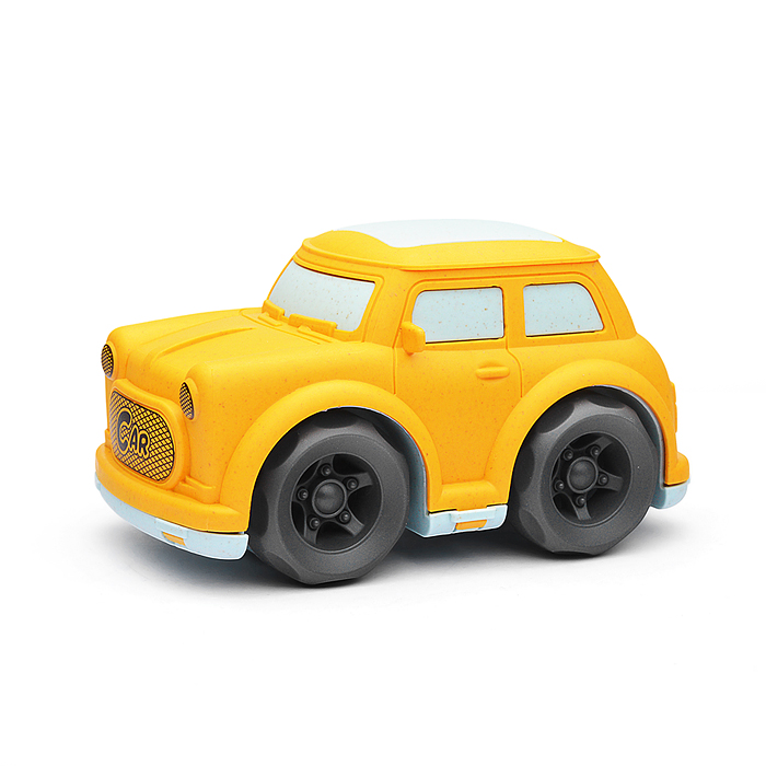 Эко-машинка 15 см, желтая машинка