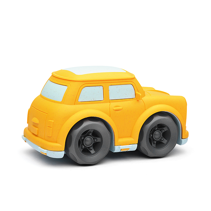 Эко-машинка 15 см, желтая машинка