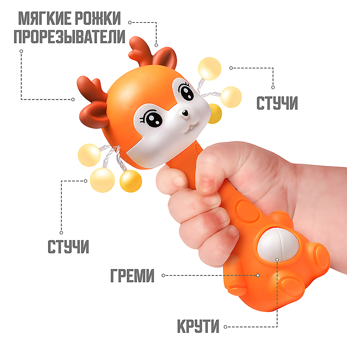 Фото к товару Набор погремушек Y0107 "Детки-конфетки" в пакете Набор погремушек Y0107 "Детки-конфетки" в пакете