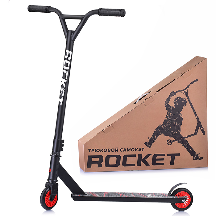 Самокат трюковый ROCKET,колеса PU/пластик 100 мм,ABEC 7 самокат пакет