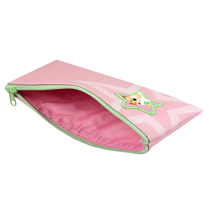 Пенал школьный "Котик с телефоном" 19.5х9 см, искусственная кожа, молния