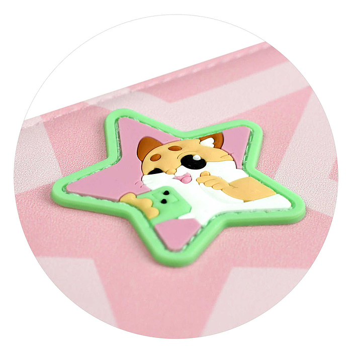 Пенал школьный "Котик с телефоном" 19.5х9 см, искусственная кожа, молния