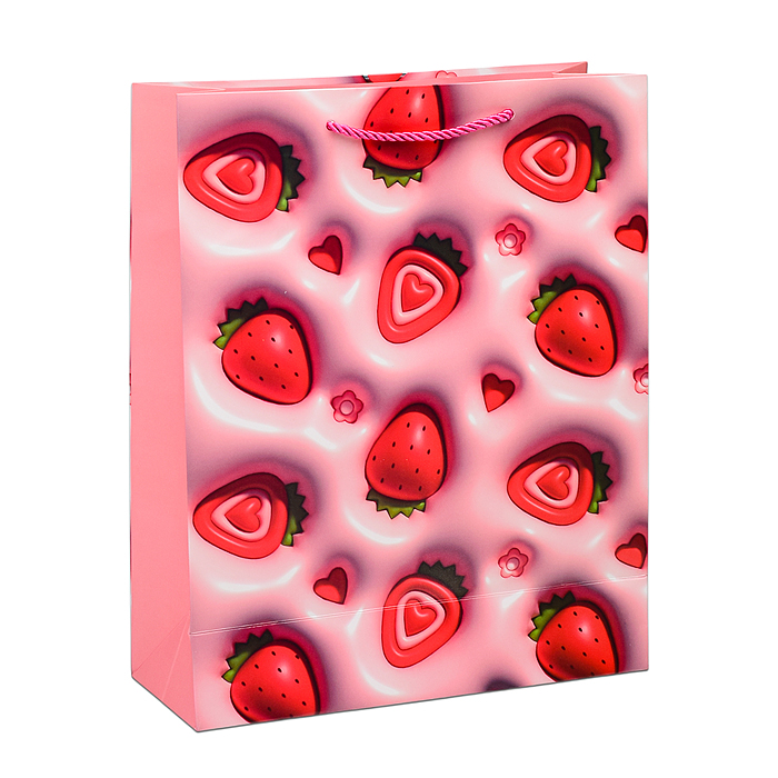 Пакет подарочный 00-6364 "Фрукты и ягоды" 26х32х10 см