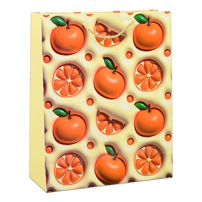 Пакет подарочный 00-6364 "Фрукты и ягоды" 26х32х10 см