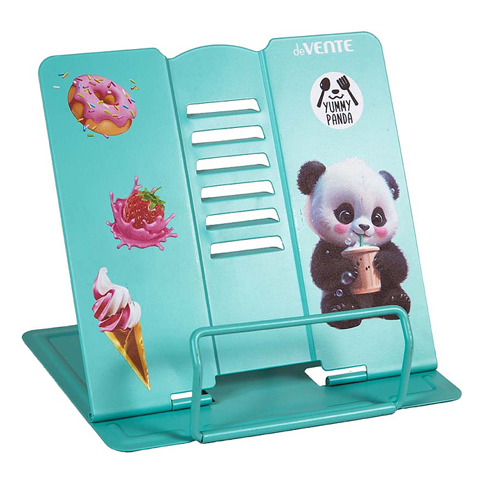 Подставка для учебников и книг "Yummy Panda" 20x19 см, металлическая окрашенная, вес 430 г,